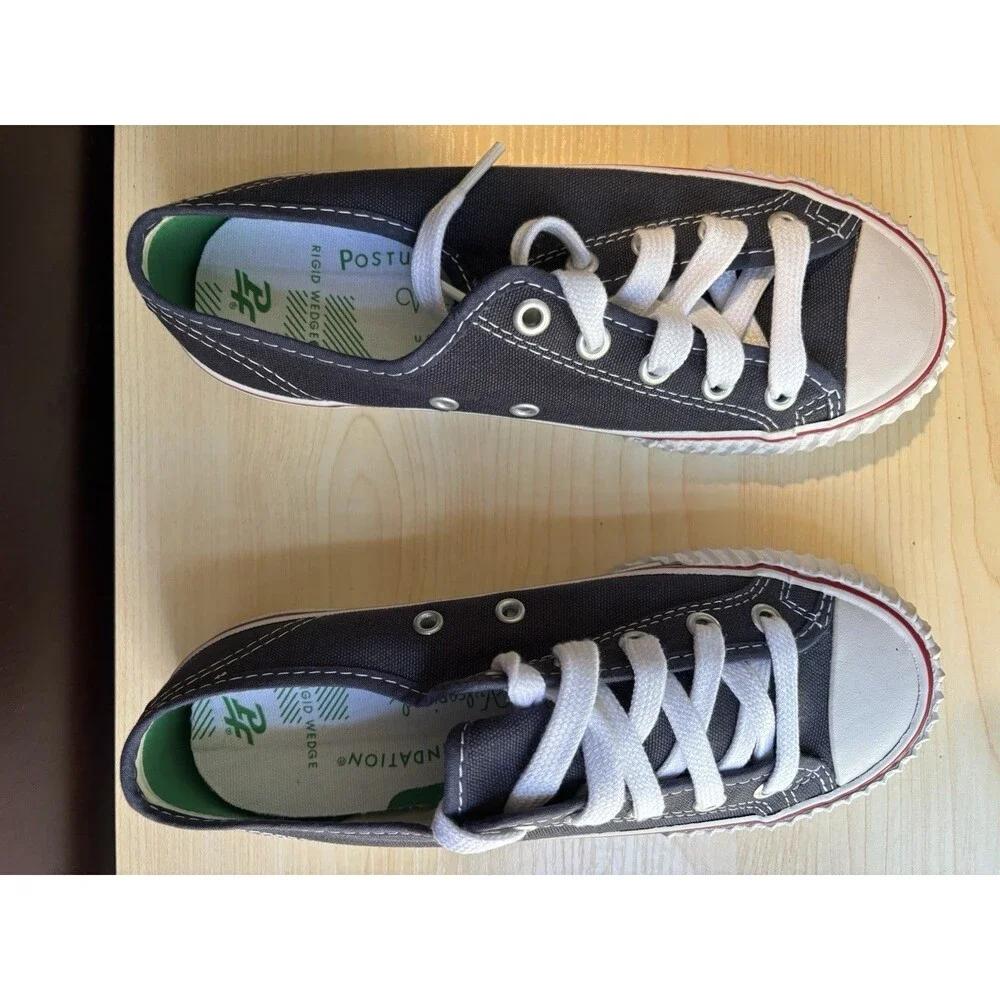 New PF Flyers Center Lo Reissue Navy White Canvas Sneakers Shoes Men 4 Women 5.5